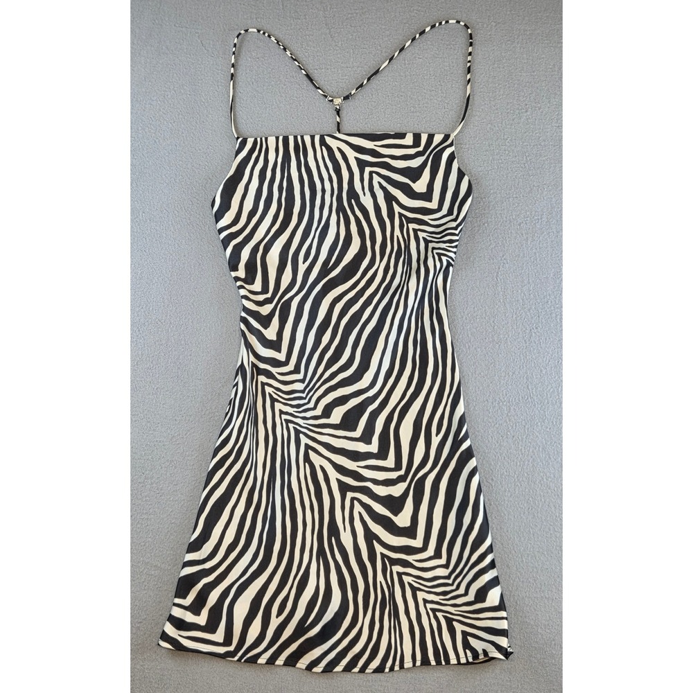Zara Black and White Zebra Print Mini Dress